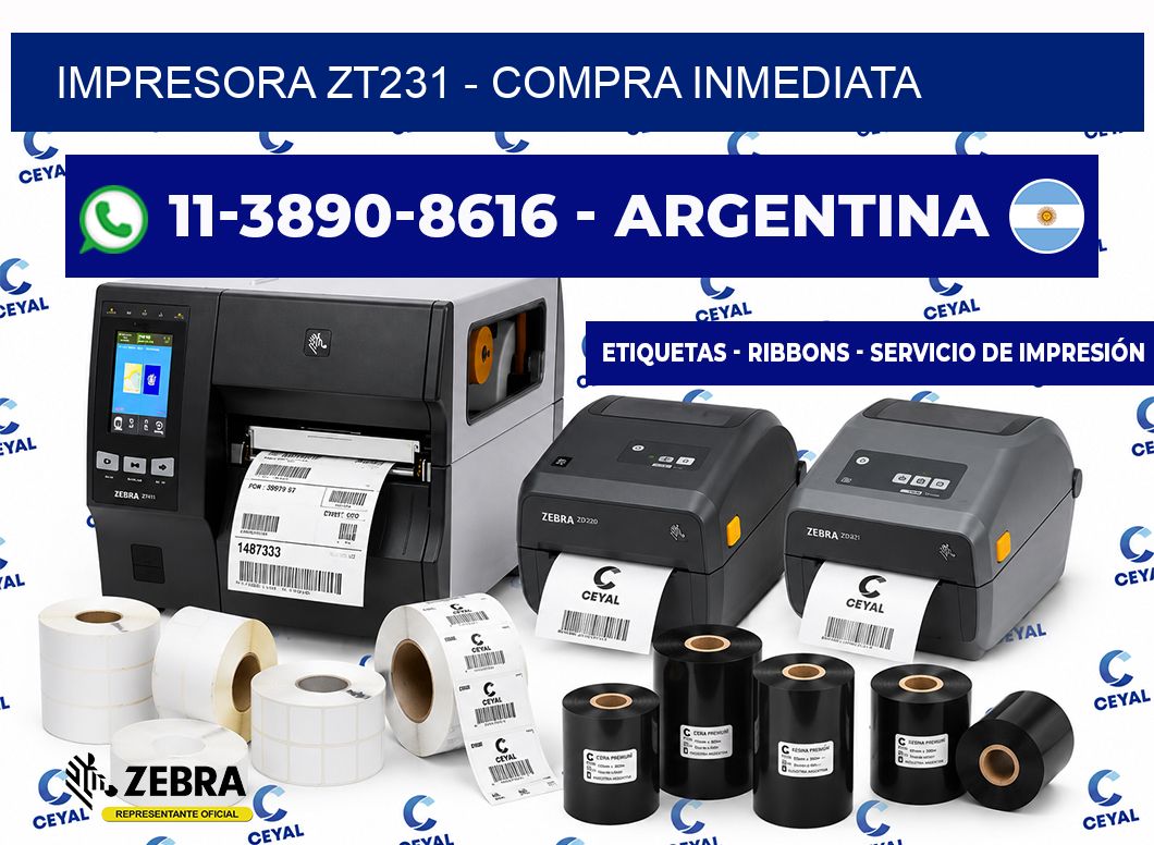 IMPRESORA ZT231 - Compra inmediata