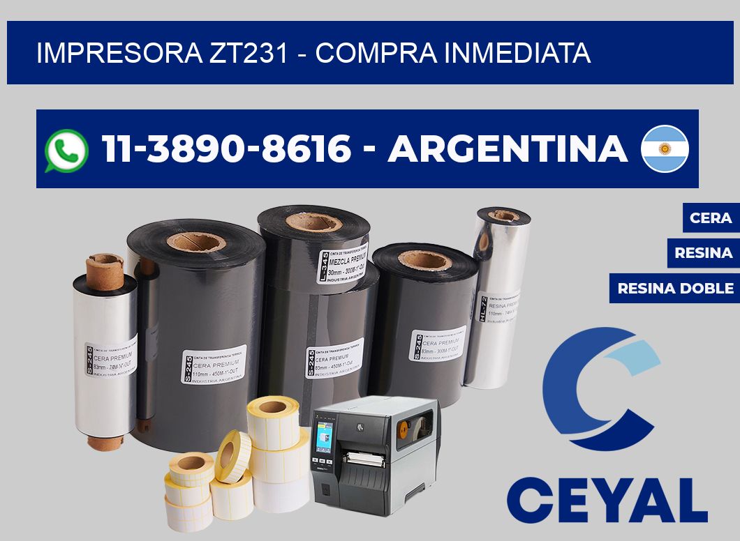 IMPRESORA ZT231 - Compra inmediata