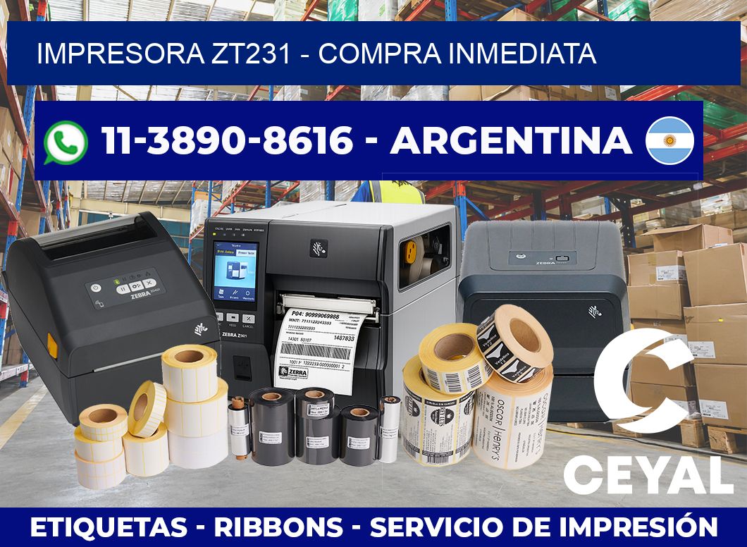 IMPRESORA ZT231 – Compra inmediata