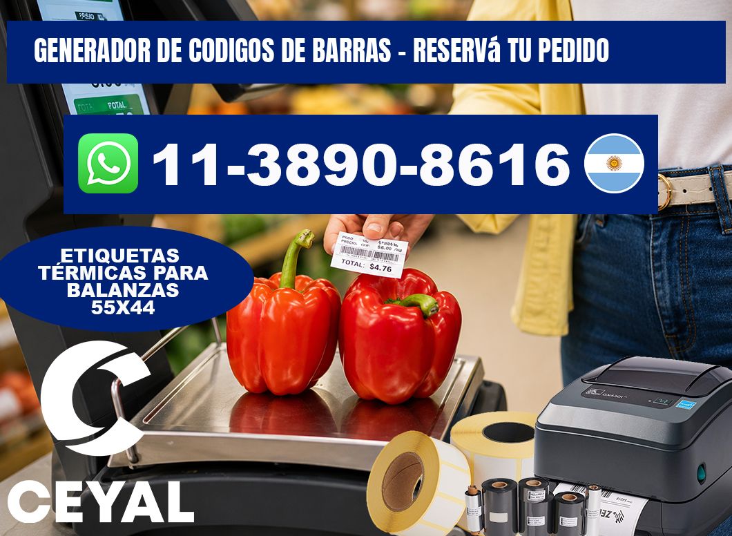 generador de codigos de barras - Reservá tu pedido