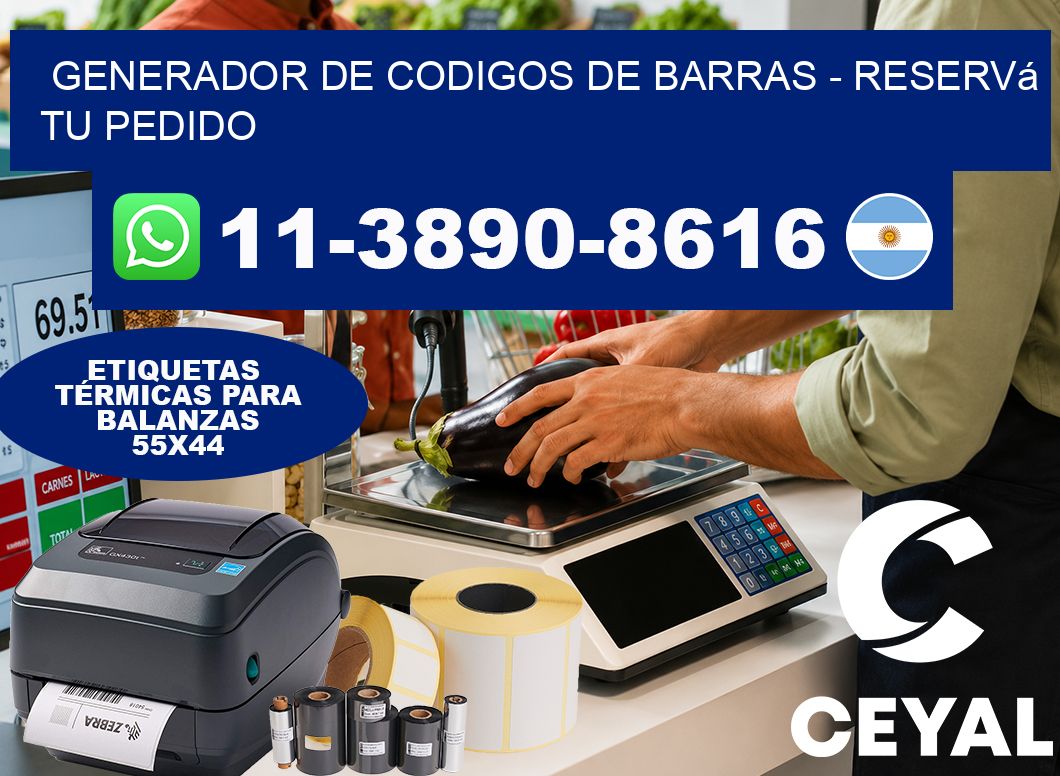 generador de codigos de barras – Reservá tu pedido