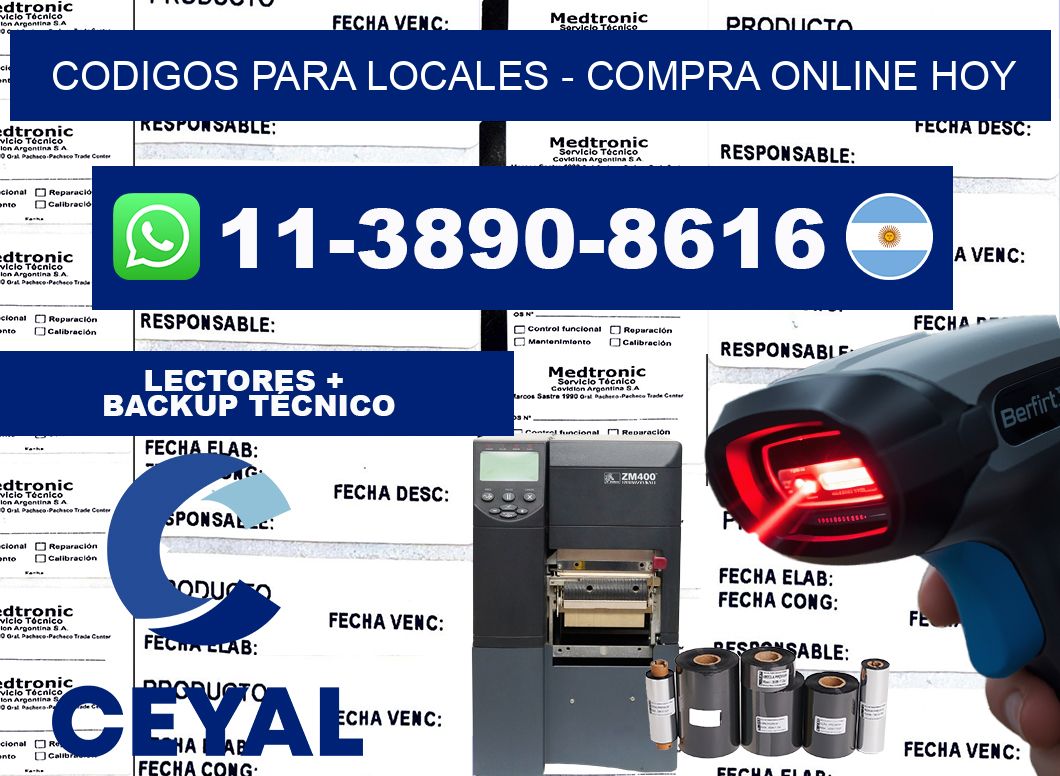 Codigos para locales - Compra online hoy