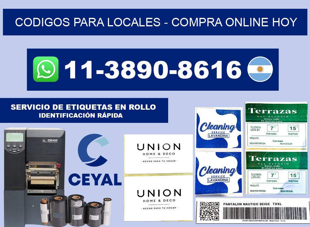 Codigos para locales - Compra online hoy