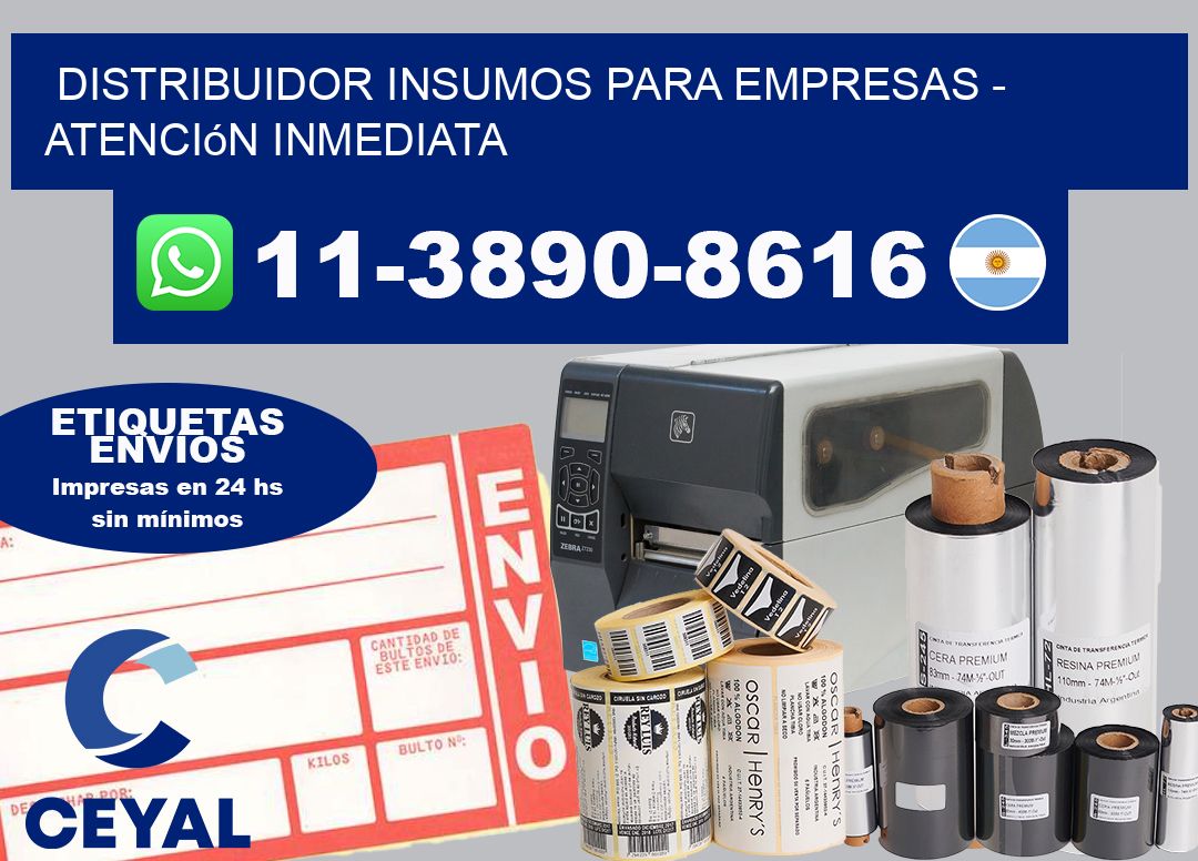 DISTRIBUIDOR INSUMOS PARA EMPRESAS – Atención inmediata