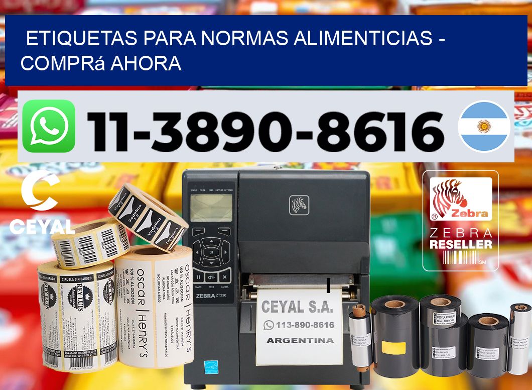ETIQUETAS PARA NORMAS ALIMENTICIAS - Comprá ahora