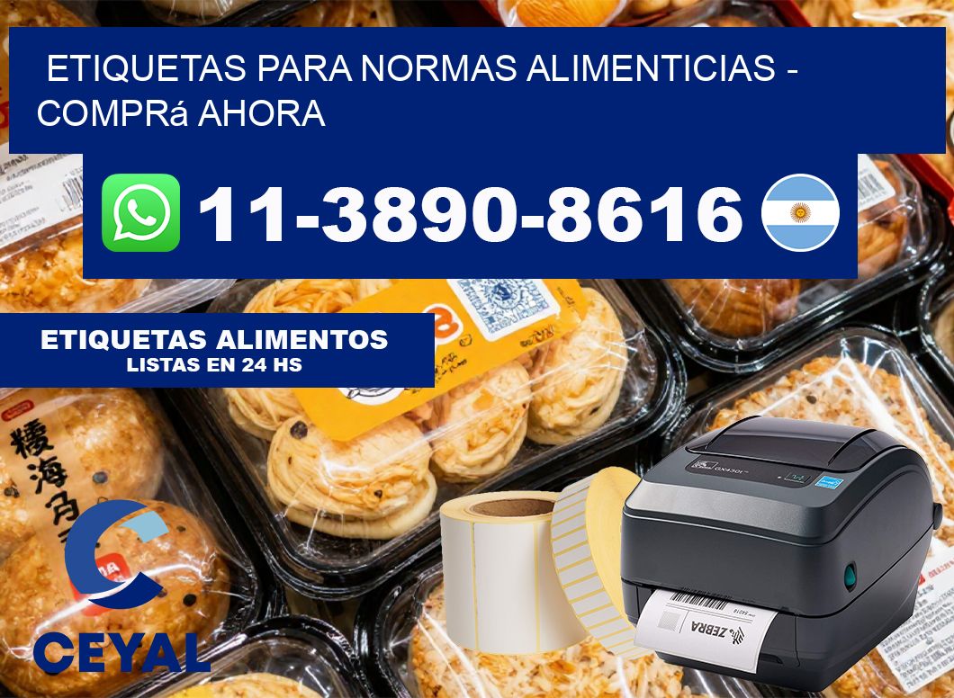 ETIQUETAS PARA NORMAS ALIMENTICIAS – Comprá ahora