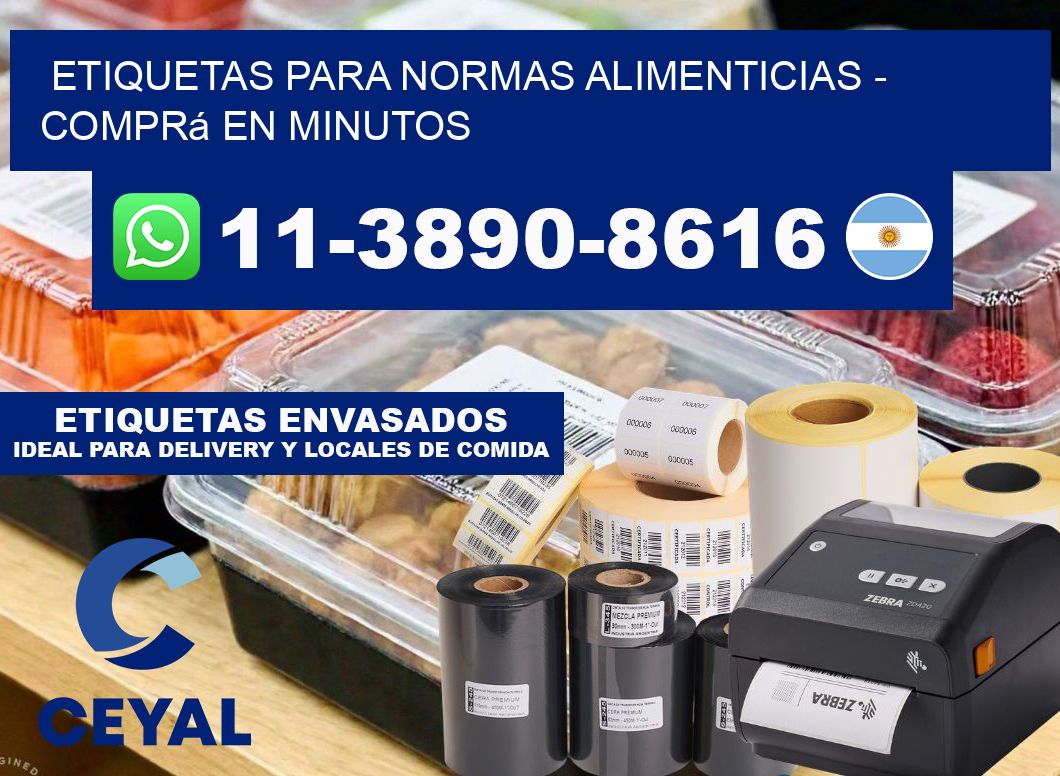 ETIQUETAS PARA NORMAS ALIMENTICIAS - Comprá en minutos