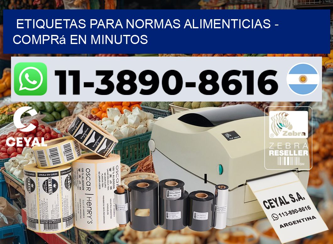 ETIQUETAS PARA NORMAS ALIMENTICIAS - Comprá en minutos