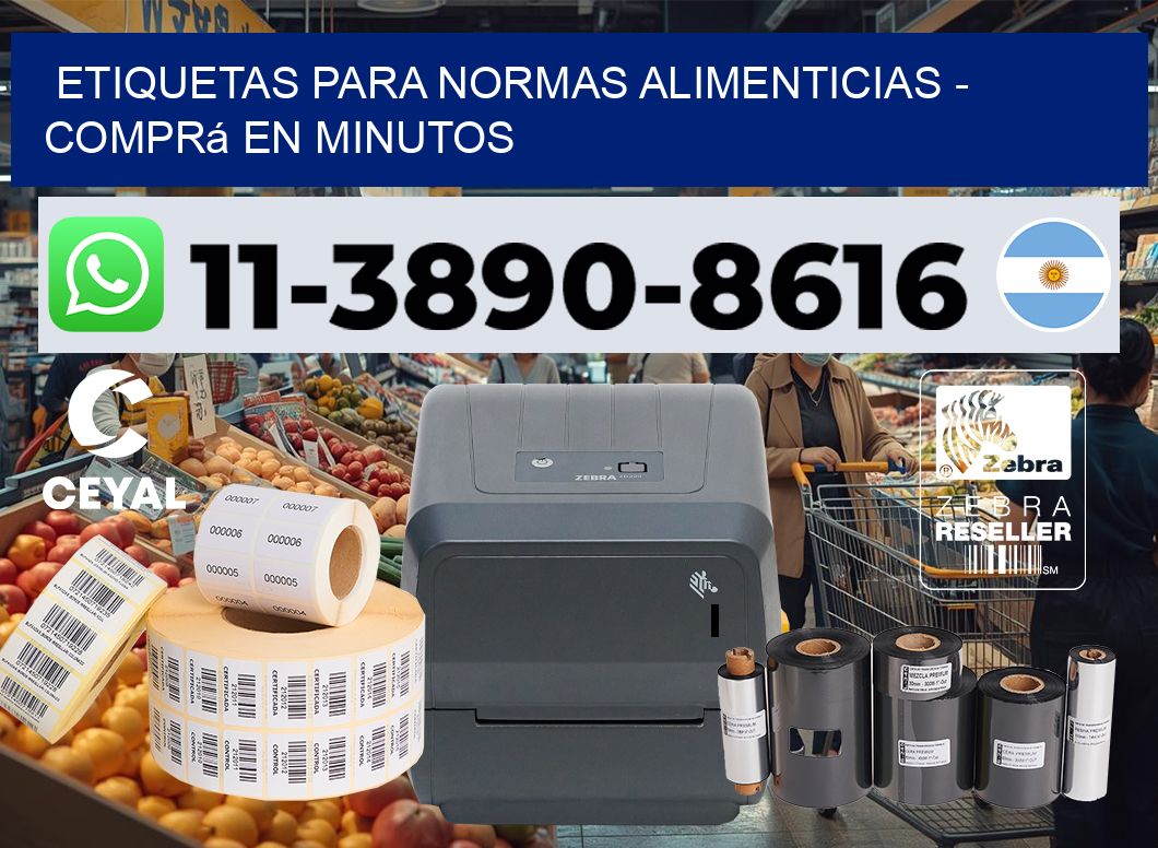 ETIQUETAS PARA NORMAS ALIMENTICIAS - Comprá en minutos