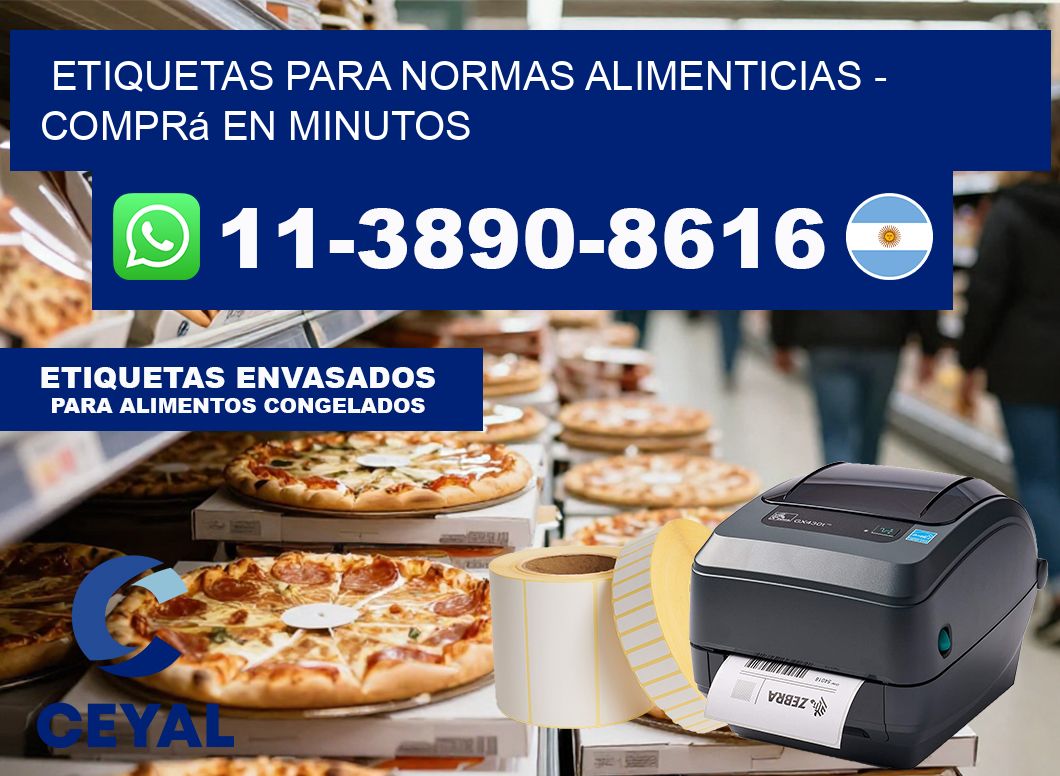 ETIQUETAS PARA NORMAS ALIMENTICIAS – Comprá en minutos