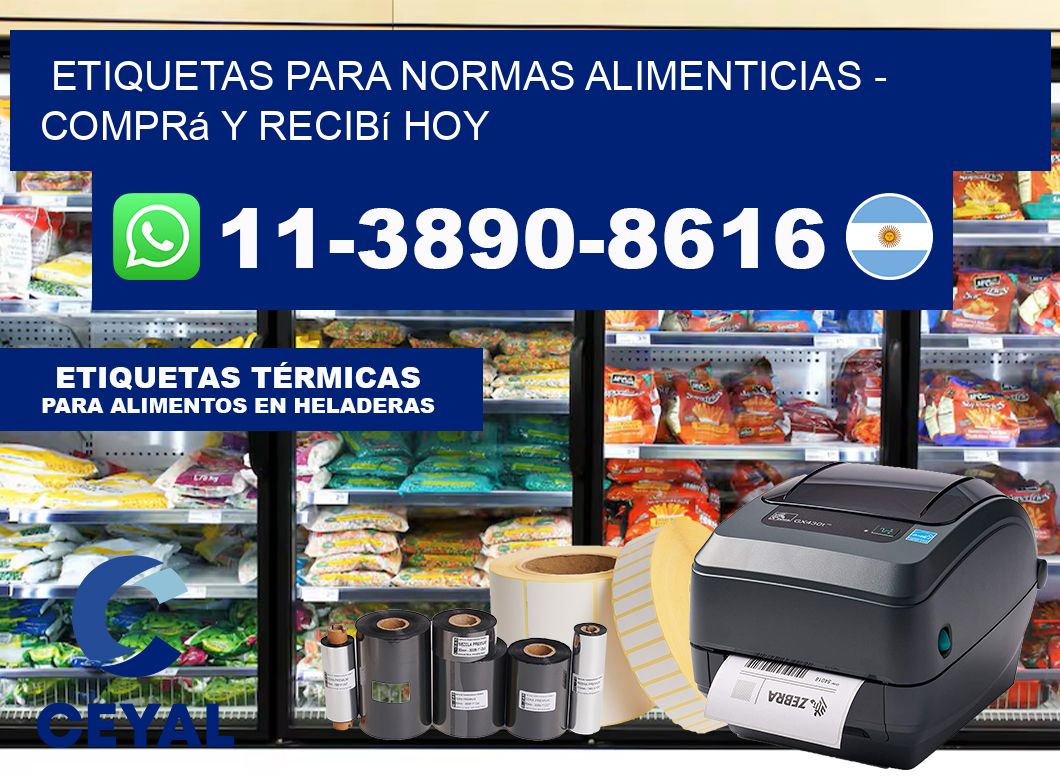 ETIQUETAS PARA NORMAS ALIMENTICIAS – Comprá y recibí hoy