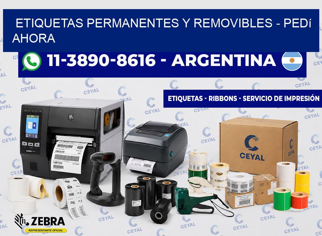 ETIQUETAS PERMANENTES Y REMOVIBLES - Pedí ahora