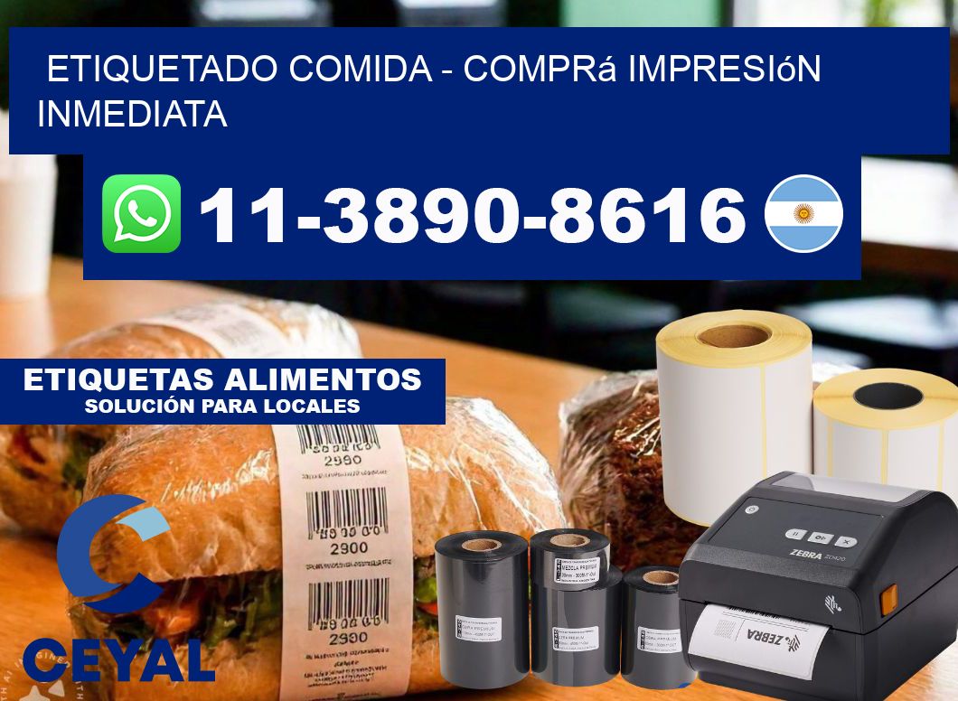 Etiquetado comida - Comprá impresión inmediata
