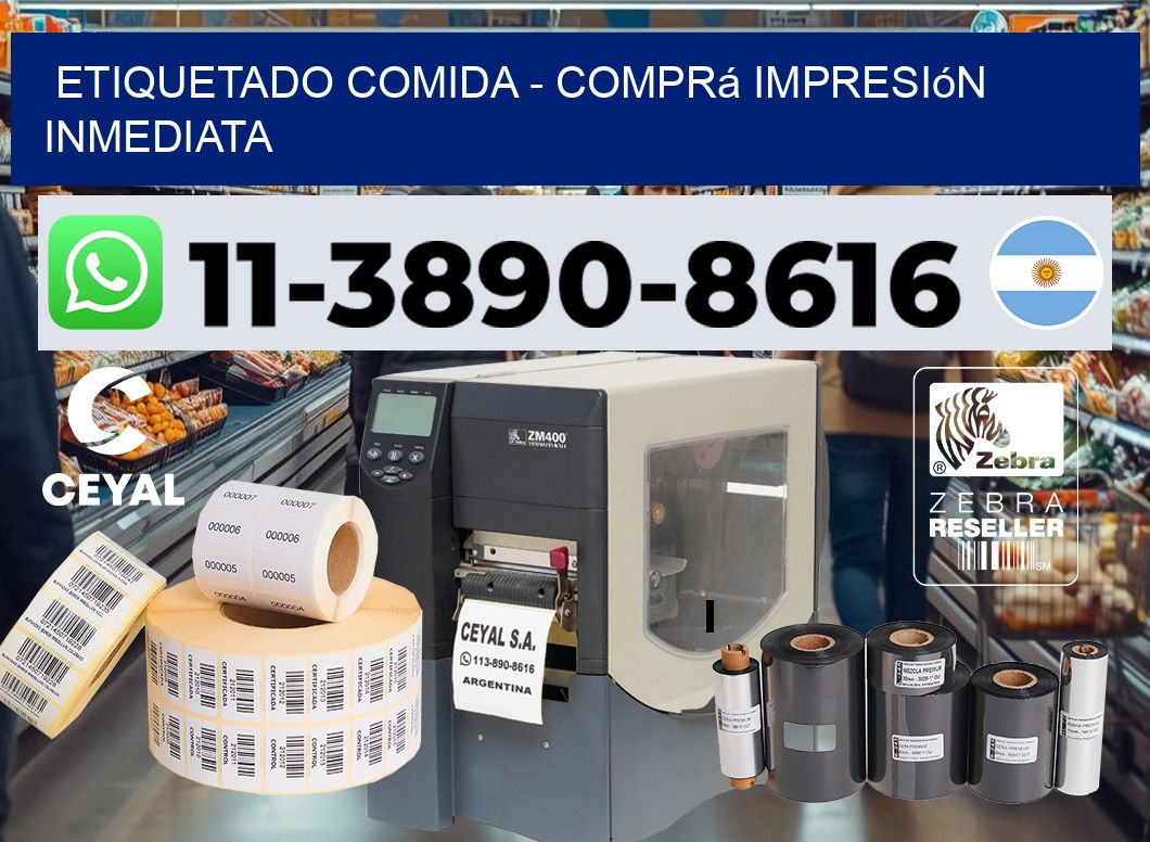 Etiquetado comida - Comprá impresión inmediata
