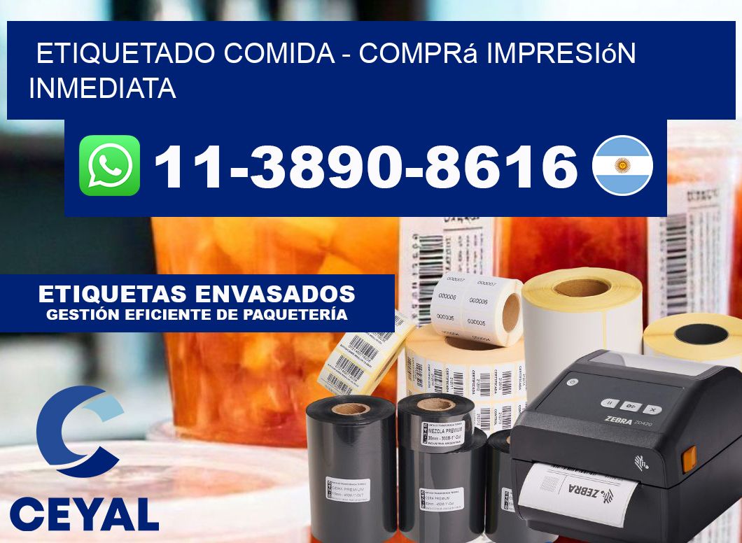 Etiquetado comida - Comprá impresión inmediata