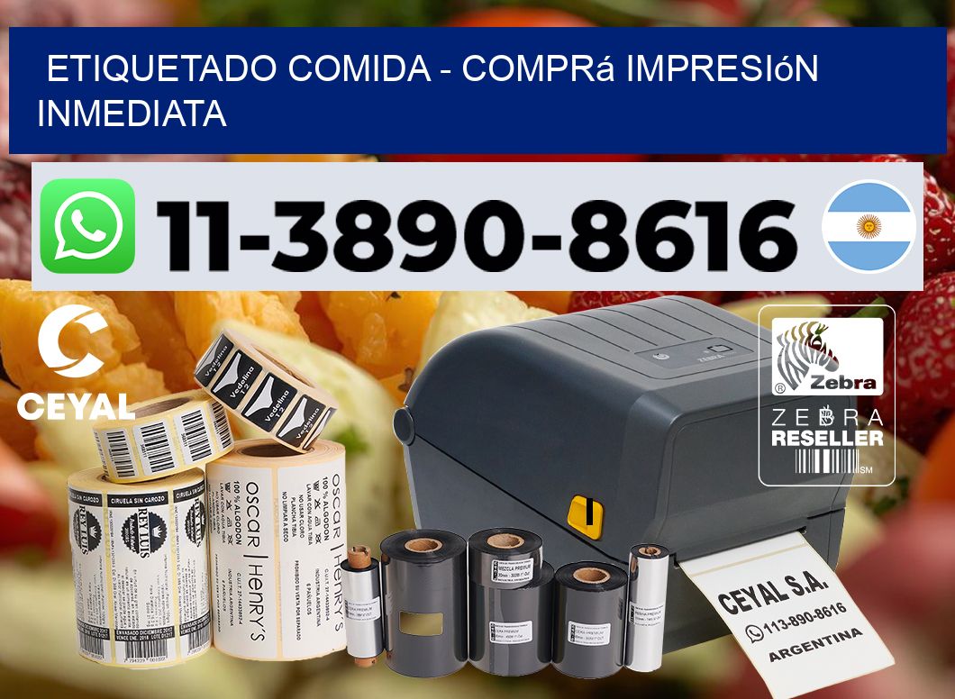 Etiquetado comida - Comprá impresión inmediata