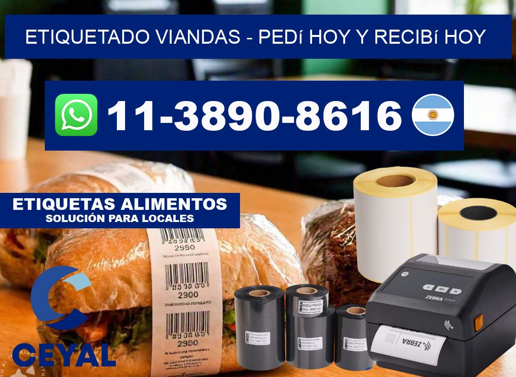 Etiquetado viandas - Pedí hoy y recibí hoy