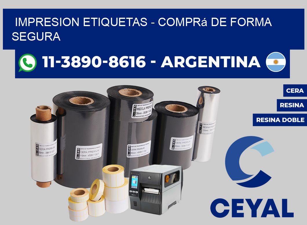 IMPRESION ETIQUETAS - Comprá de forma segura