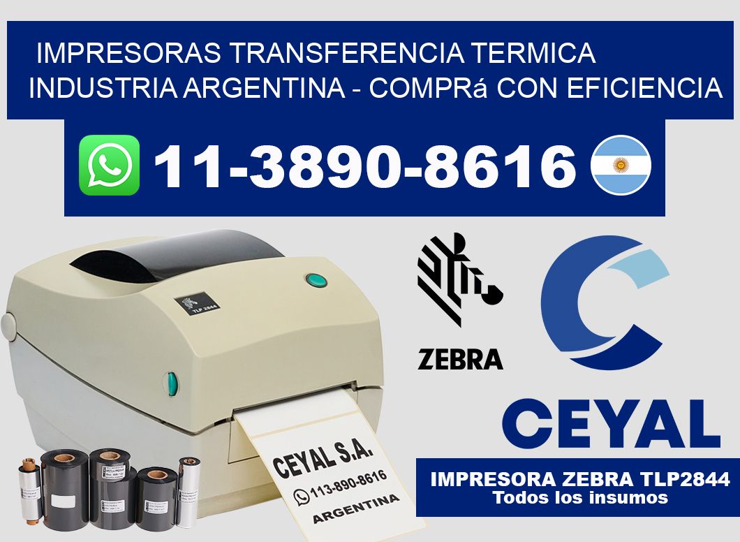 IMPRESORAS TRANSFERENCIA TERMICA INDUSTRIA ARGENTINA - Comprá con eficiencia