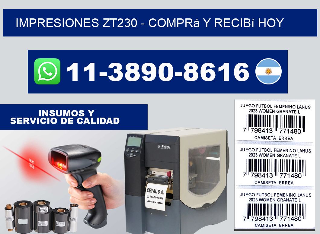Impresiones ZT230 - Comprá y recibí hoy
