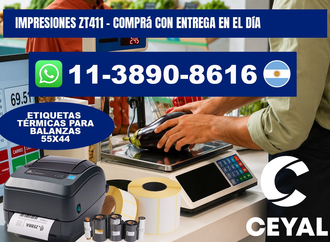 Impresiones ZT411 - Comprá con entrega en el día