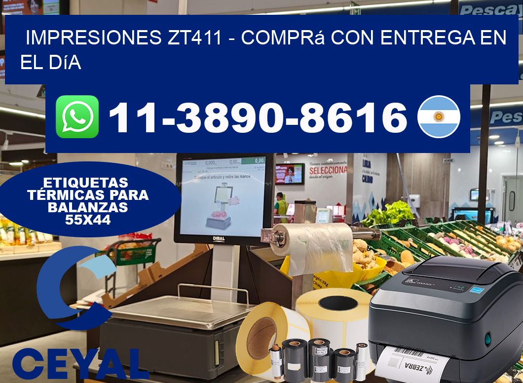 Impresiones ZT411 – Comprá con entrega en el día