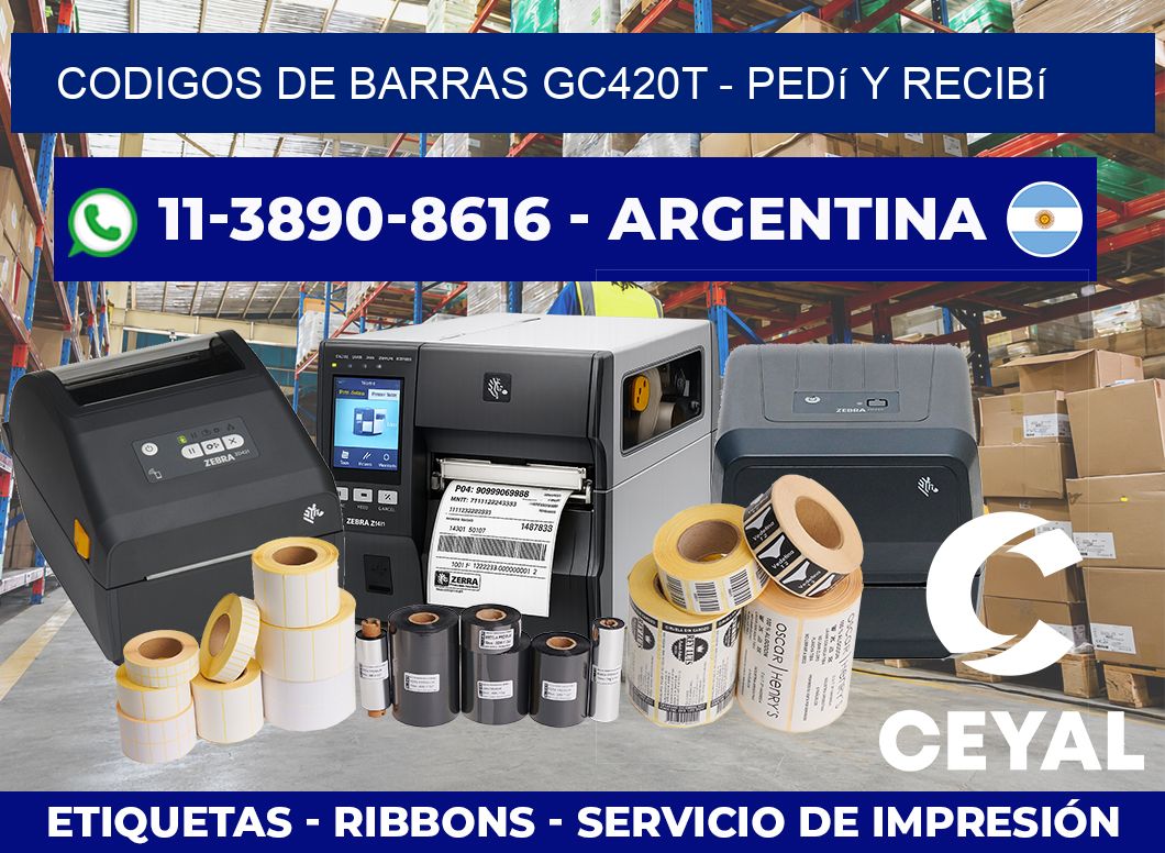 codigos de barras Gc420t - Pedí y recibí