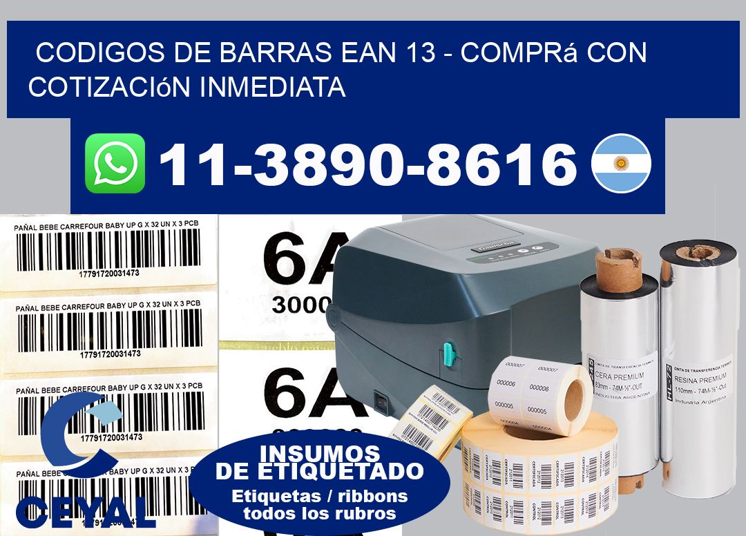 codigos de barras ean 13 – Comprá con cotización inmediata