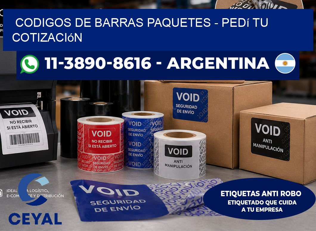 codigos de barras paquetes – Pedí tu cotización