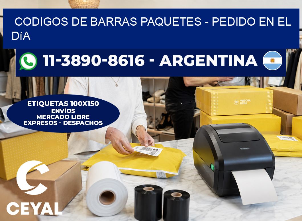 codigos de barras paquetes - Pedido en el día