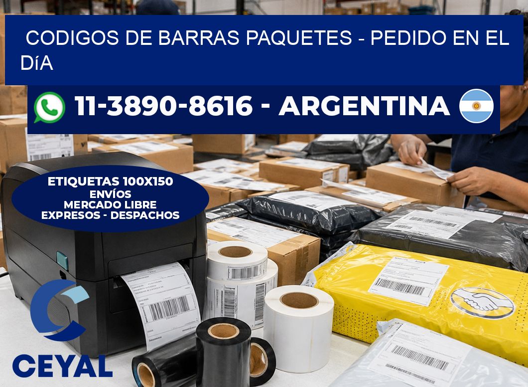 codigos de barras paquetes - Pedido en el día