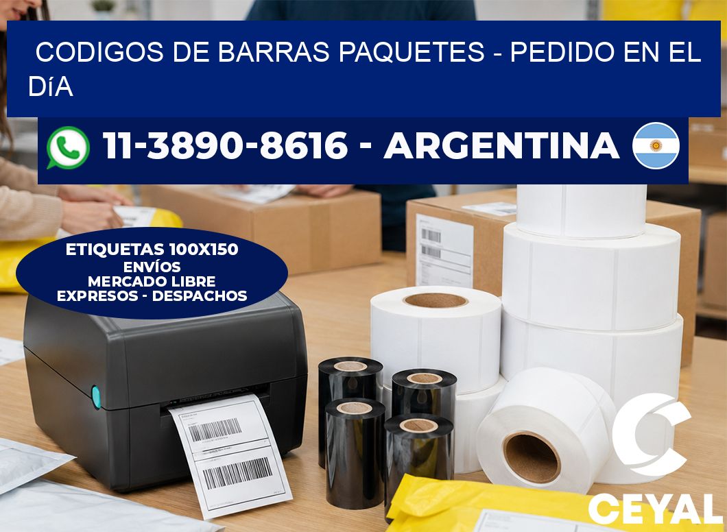 codigos de barras paquetes - Pedido en el día