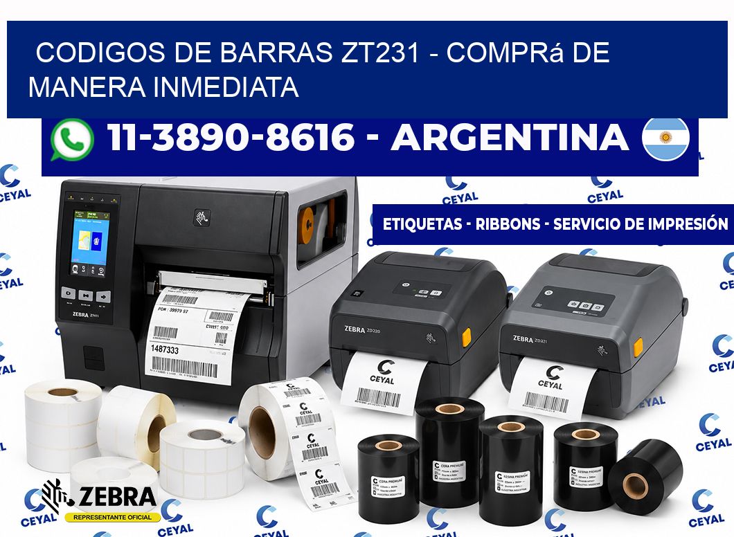codigos de barras zt231 - Comprá de manera inmediata