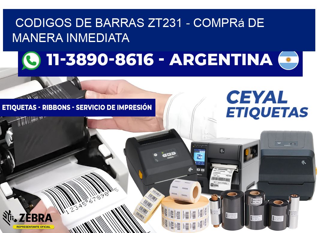 codigos de barras zt231 - Comprá de manera inmediata