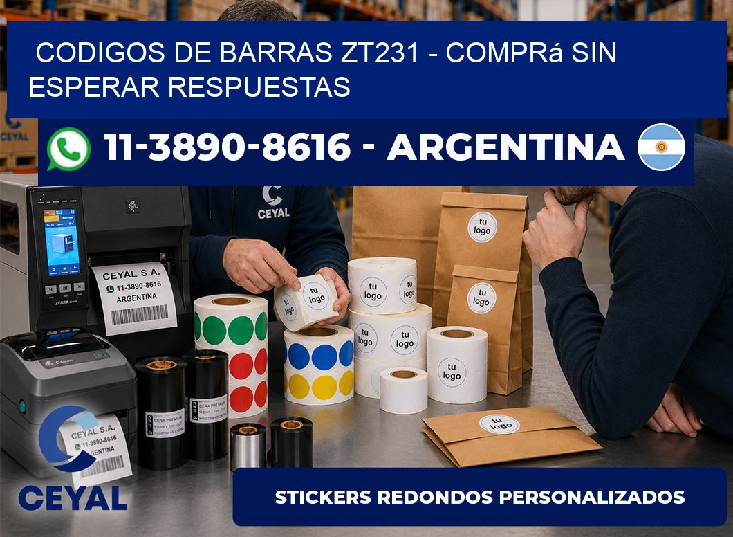 codigos de barras zt231 - Comprá sin esperar respuestas