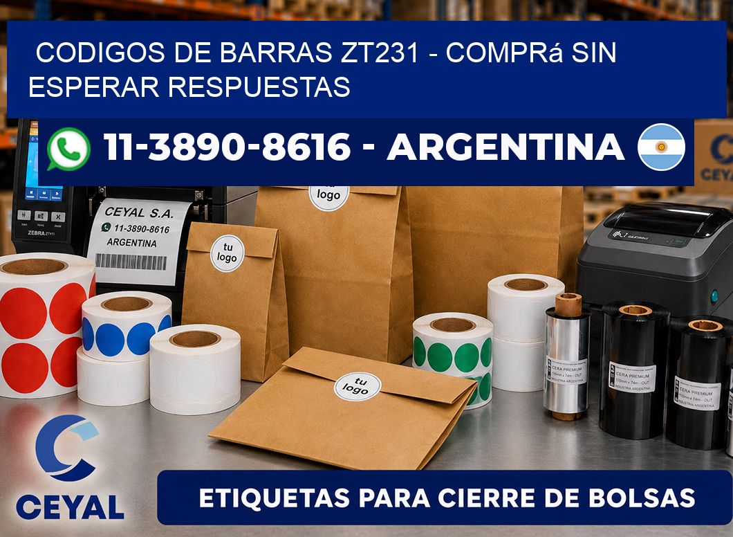 codigos de barras zt231 - Comprá sin esperar respuestas