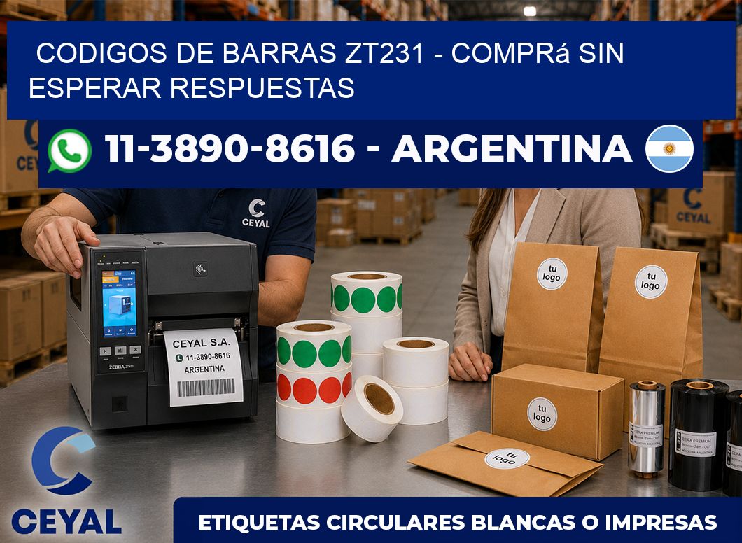codigos de barras zt231 – Comprá sin esperar respuestas
