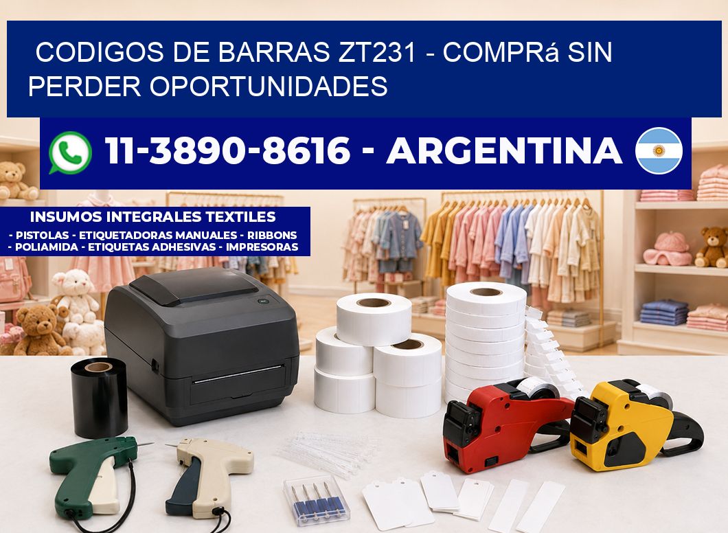 codigos de barras zt231 - Comprá sin perder oportunidades