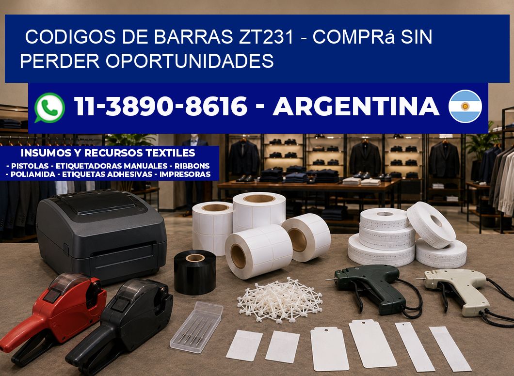 codigos de barras zt231 – Comprá sin perder oportunidades