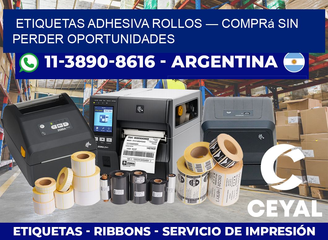etiquetas adhesiva rollos — Comprá sin perder oportunidades