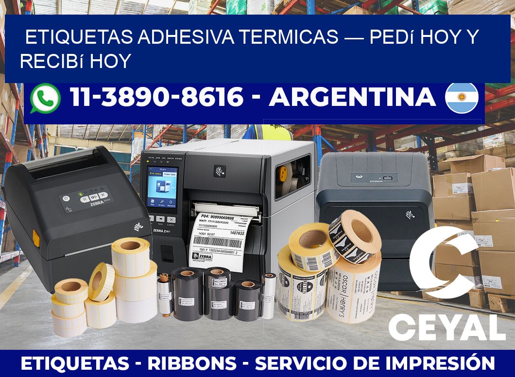 etiquetas adhesiva termicas — Pedí hoy y recibí hoy