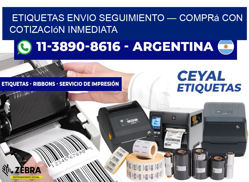etiquetas envio seguimiento — Comprá con cotización inmediata