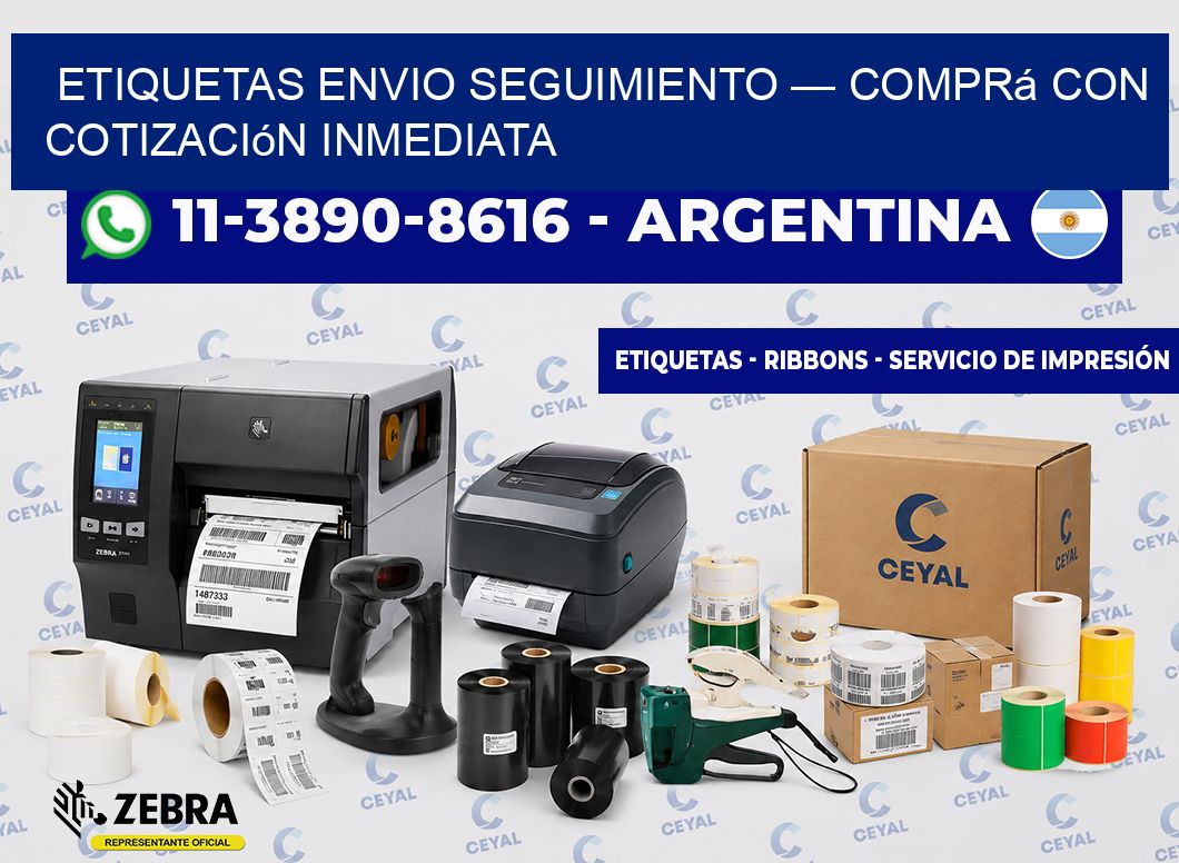 etiquetas envio seguimiento — Comprá con cotización inmediata
