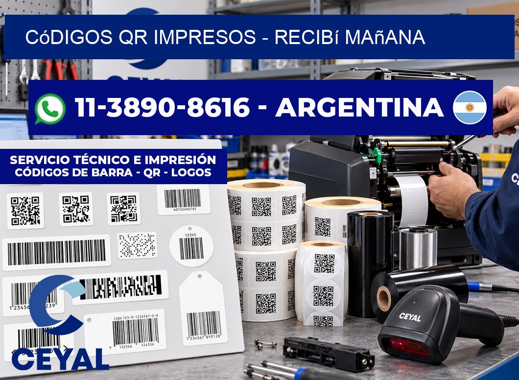Códigos QR Impresos - recibí mañana