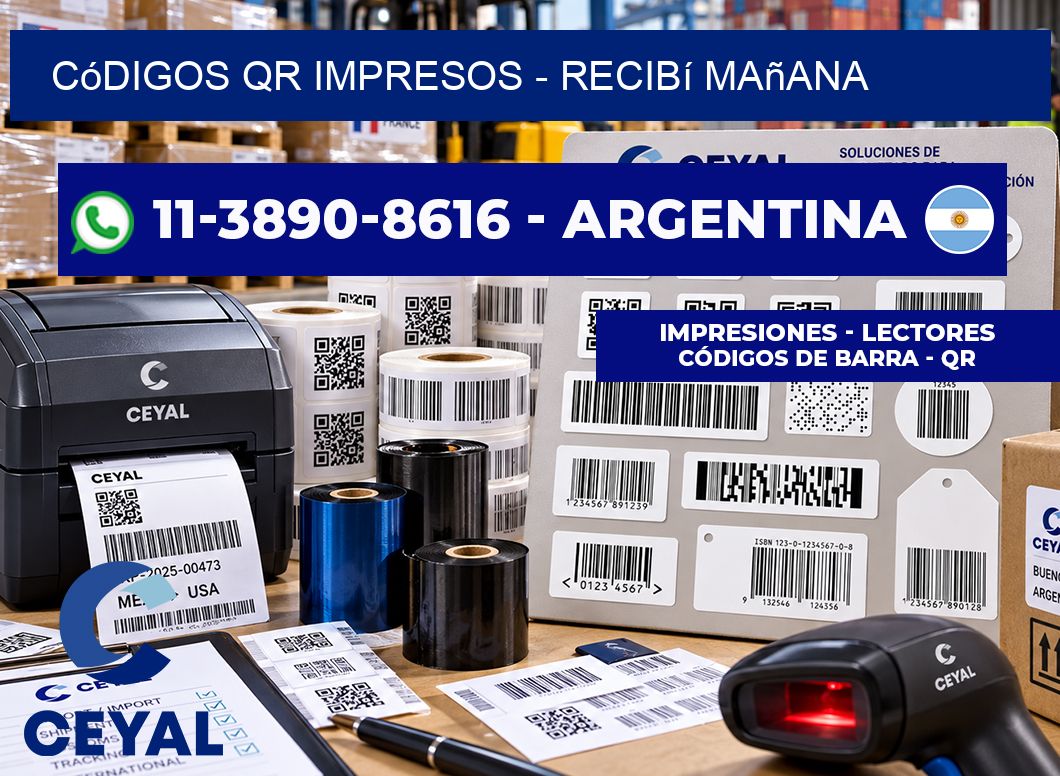 Códigos QR Impresos - recibí mañana