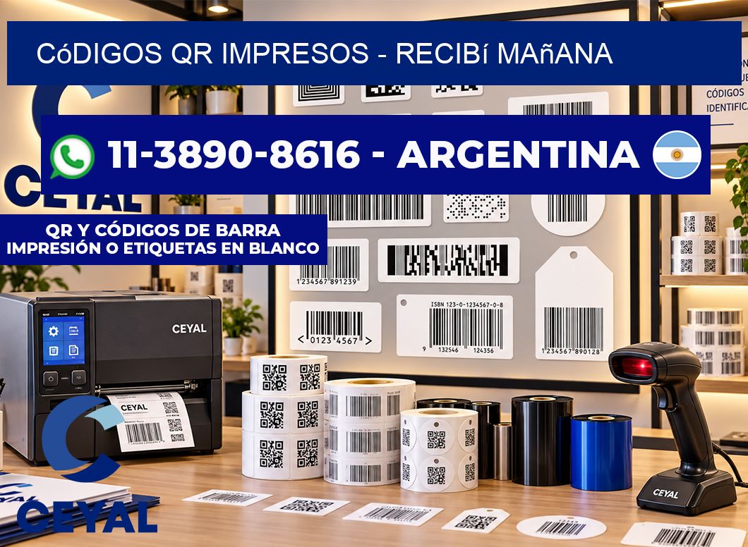 Códigos QR Impresos - recibí mañana