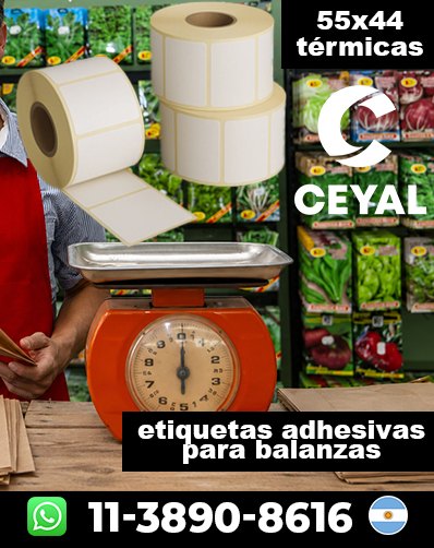 ETIQUETADO TÉRMICO BALANZAS - Pedido eficiente